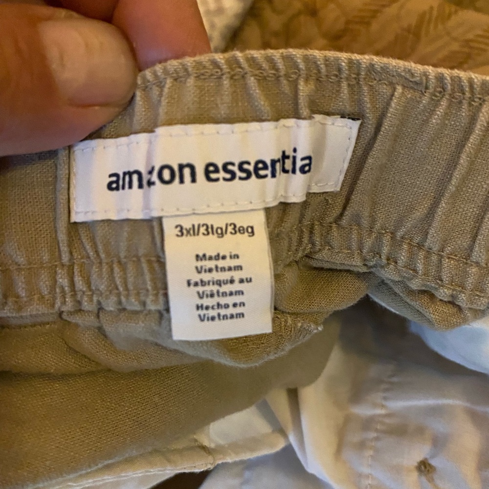 2 pair used Amazon Essentials linen 3xl tall shorts